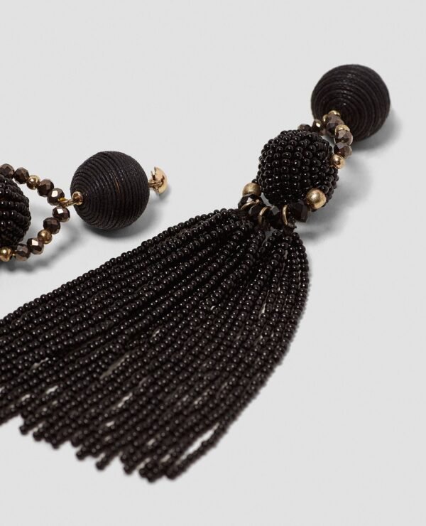 Bits Hoop Earrings in Black