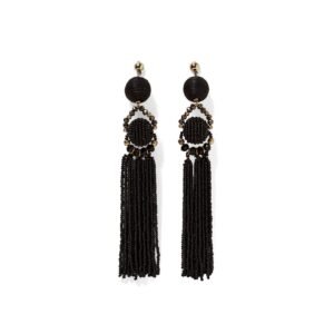Bits Hoop Earrings in Black