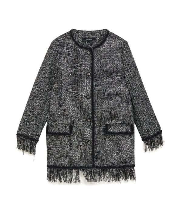 Tweed Jacket With Metallic Thread